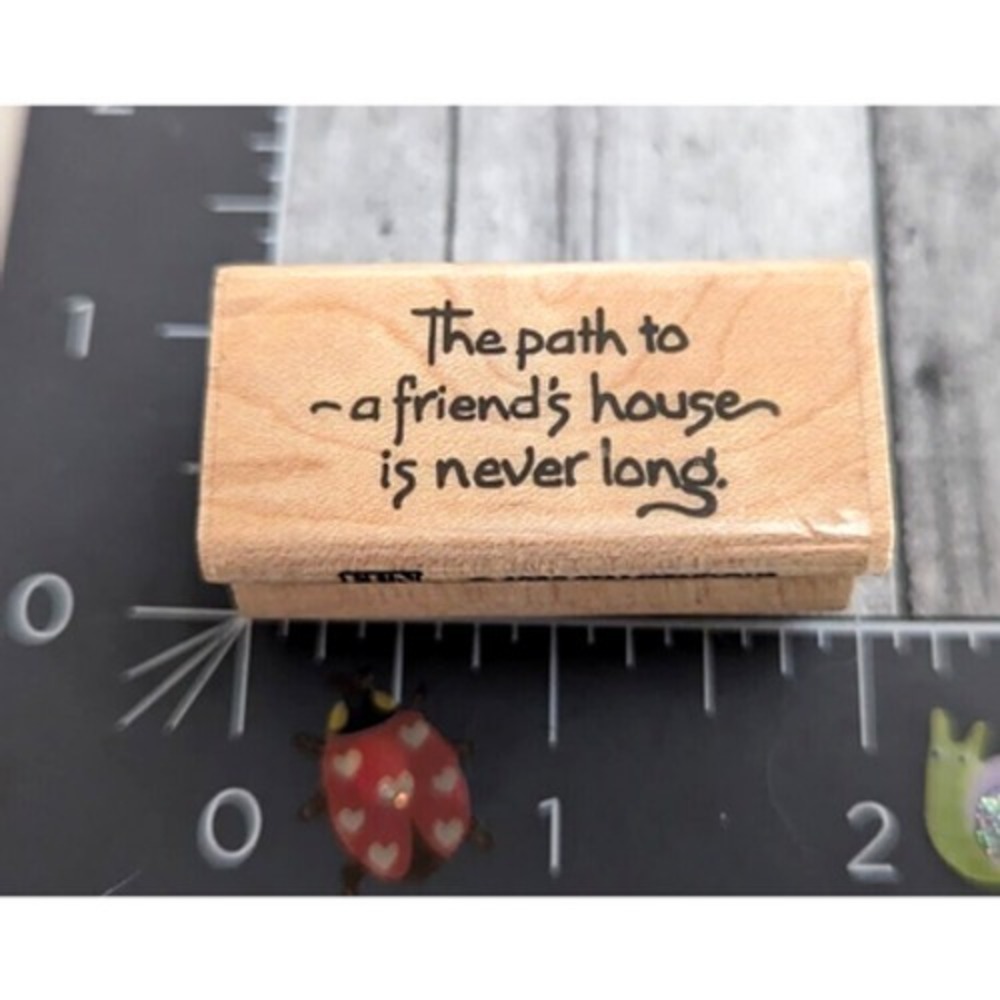 Stampendous Short Path Friends House 866 Rubber Stamp Wood #E6